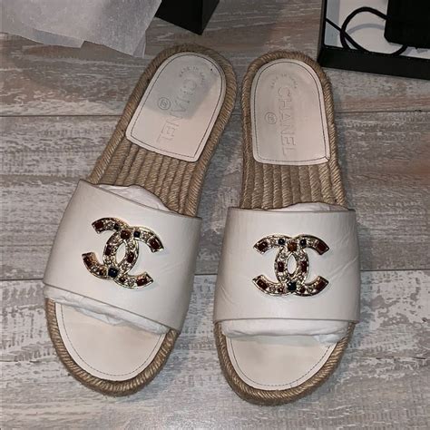 chanel shoes espadrille|authentic chanel espadrilles.